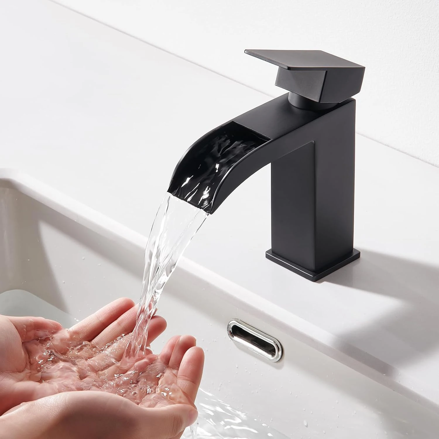 becola-matte-black-waterfall-basin-faucet-single-handle-mixer-hot-cold-water-basin-crane-tap-for-bathroom-wash-basin-mixer-tap