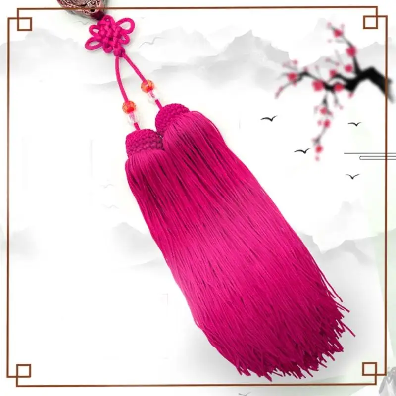 U4LF Fashionable Taiji Swords Tassels in Vibranting Color Ice Silk for Kungfu Practice and Cultural Event Casual Use