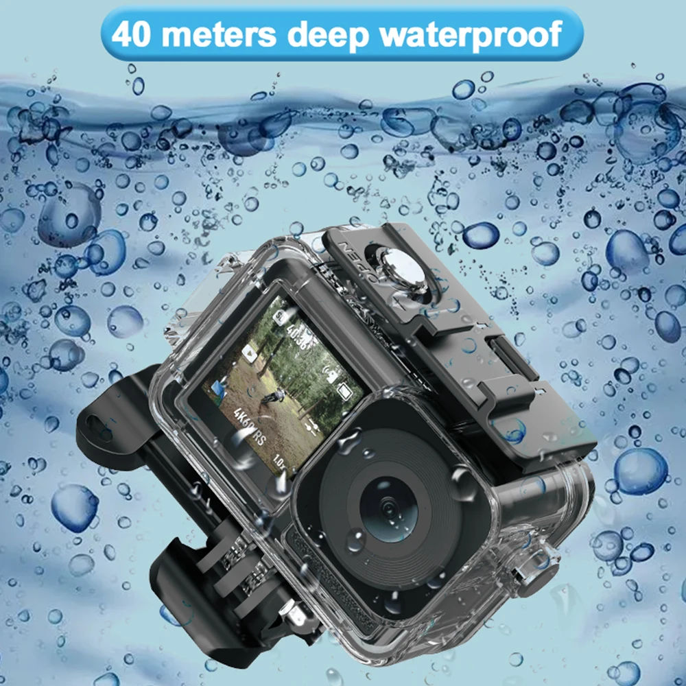 For DJI Action 3 4 5 Waterproof Case Set 45M Waterproof Protective Case For DJI OSMO Action 5 4 3 Action Camera Accessories