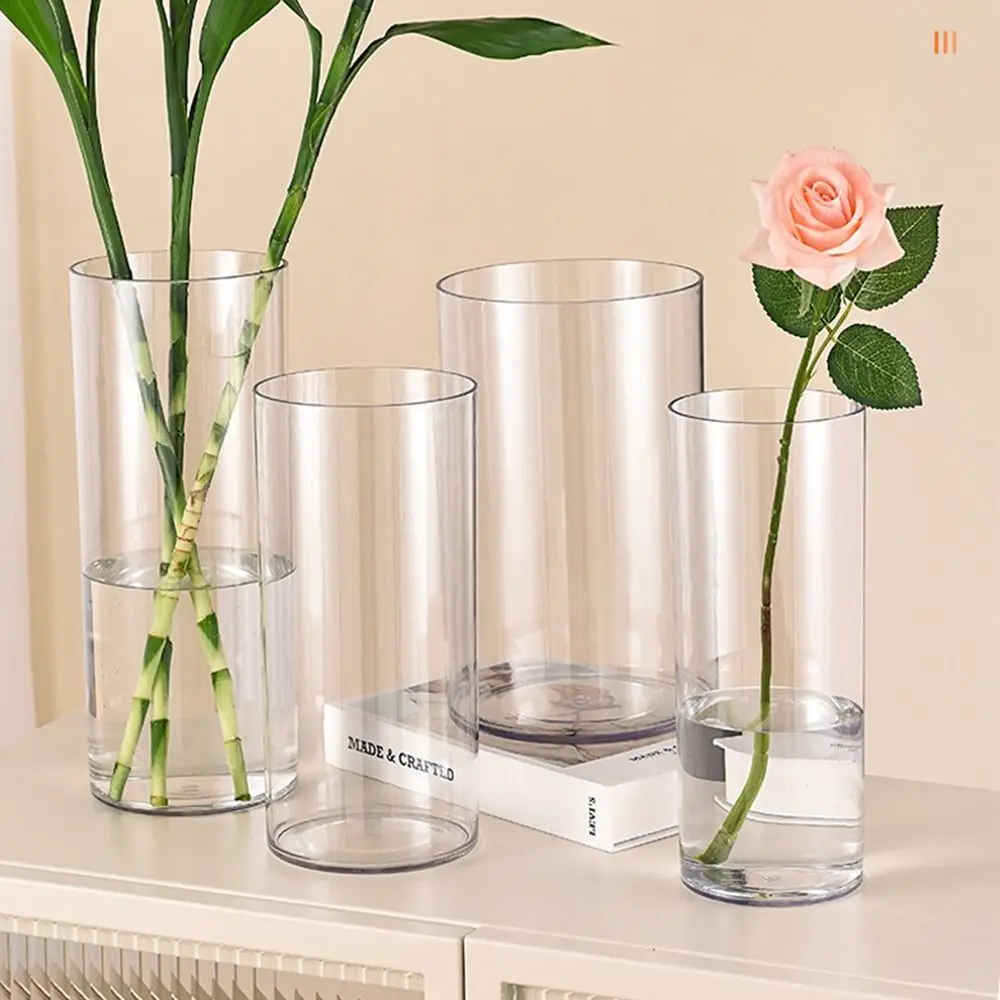 Zylinder Vasen Kunststoff Blumenvase DIY Blumen arrangement für Wohnzimmer Tisch Herzstück Hochzeit Wohnkultur