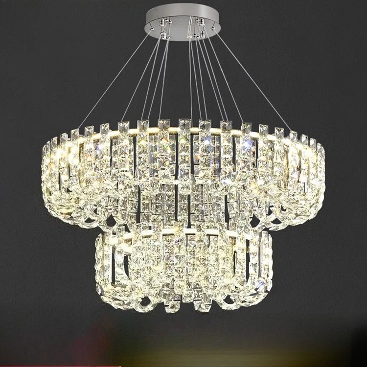 

Italian Luxury Crystal Chandelier Modern Minimalist Living Room Light High End Hall Main Lamp Nordic Bedroom Dining Fixture
