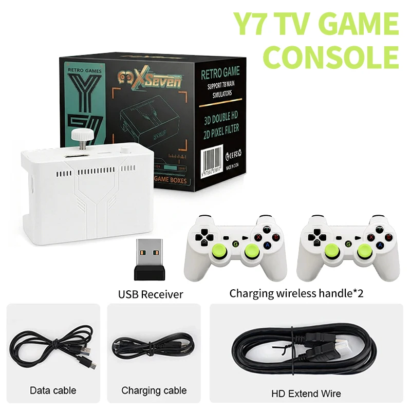 2026 Nieuwe Coopreme Y7 X7 128G Linux Systeem 4K Videogame Console TV Box Draadloze Controller Retro Game 10000+ Ondersteuning PSP - afbeelding 1