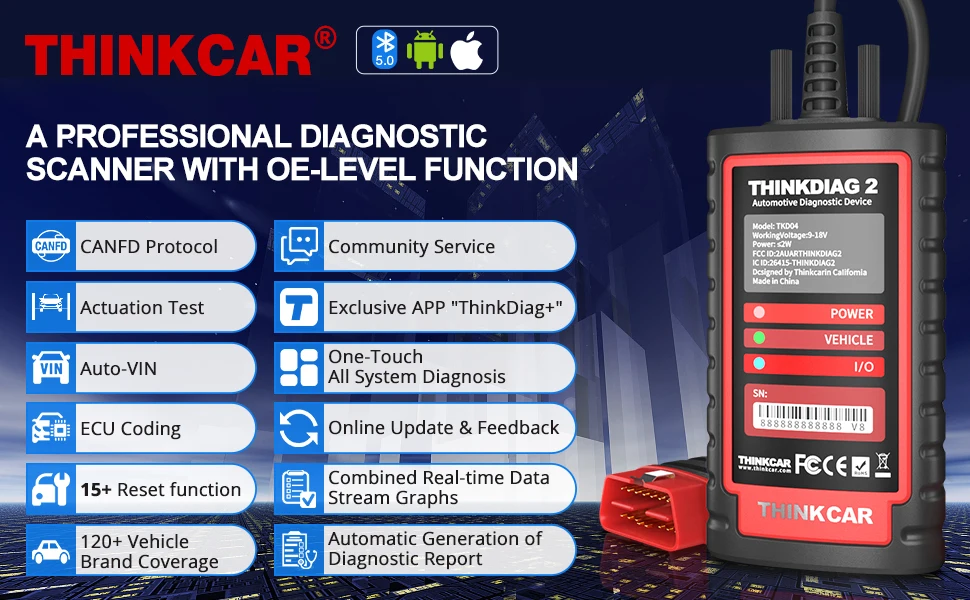 ThinkDiag 2 ALL Software 1 Jahr Kostenlose Aktualisierung Auto-Diagnosetool Unterstützt CAN FD ECU-Codierung Aktiver Test 16 Reset-Funktionen OBD2-Scanner – Detail 3