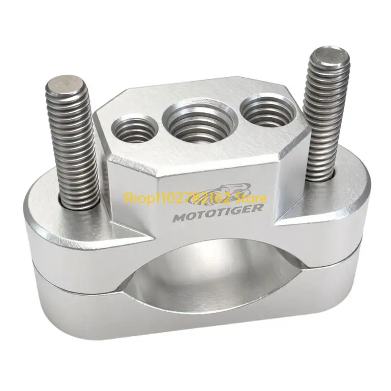 547B Aluminum Clamp Motorcycle Accessory Mount, Mirror-Mount Extension Bracket with Threaded Points for Motorcycle Installation