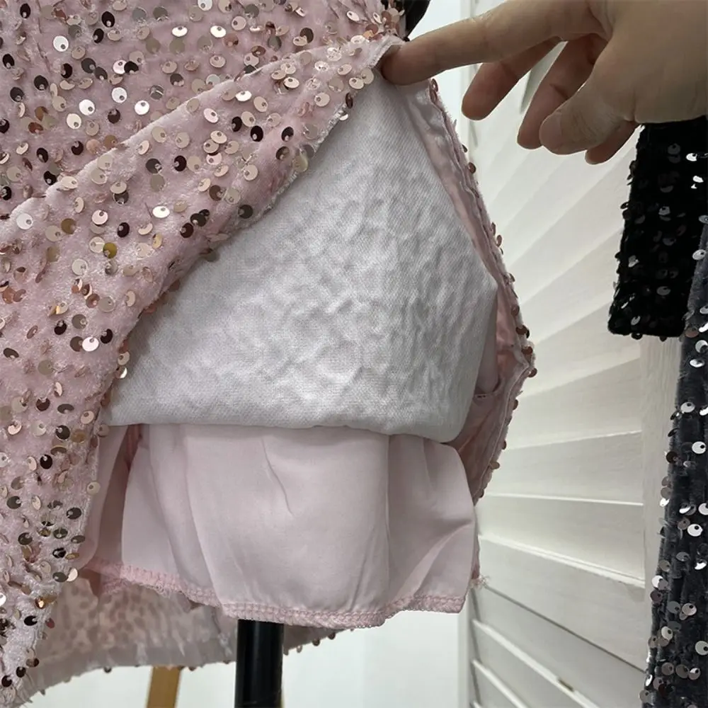 Fashion Sequin Half Skirt Sequin Skirt Underskirt Hip Wrap Skirt Short Half Skirt Modern Style Outfits Women Petticoat Dance