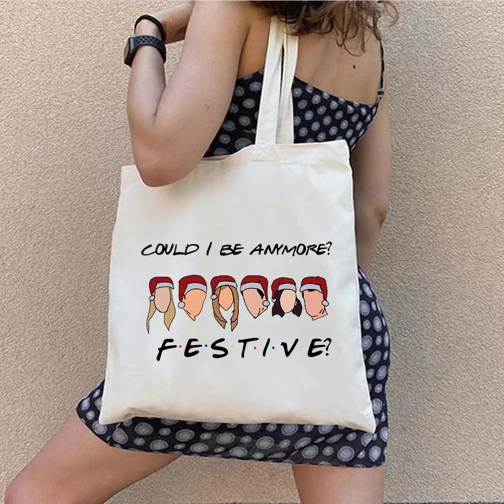 Central Perk Coffee Friends TV Show Frame Door How You Doin Fashion Women Handbag Shoulder Shopper Canvas Tote Female Luxury Bag