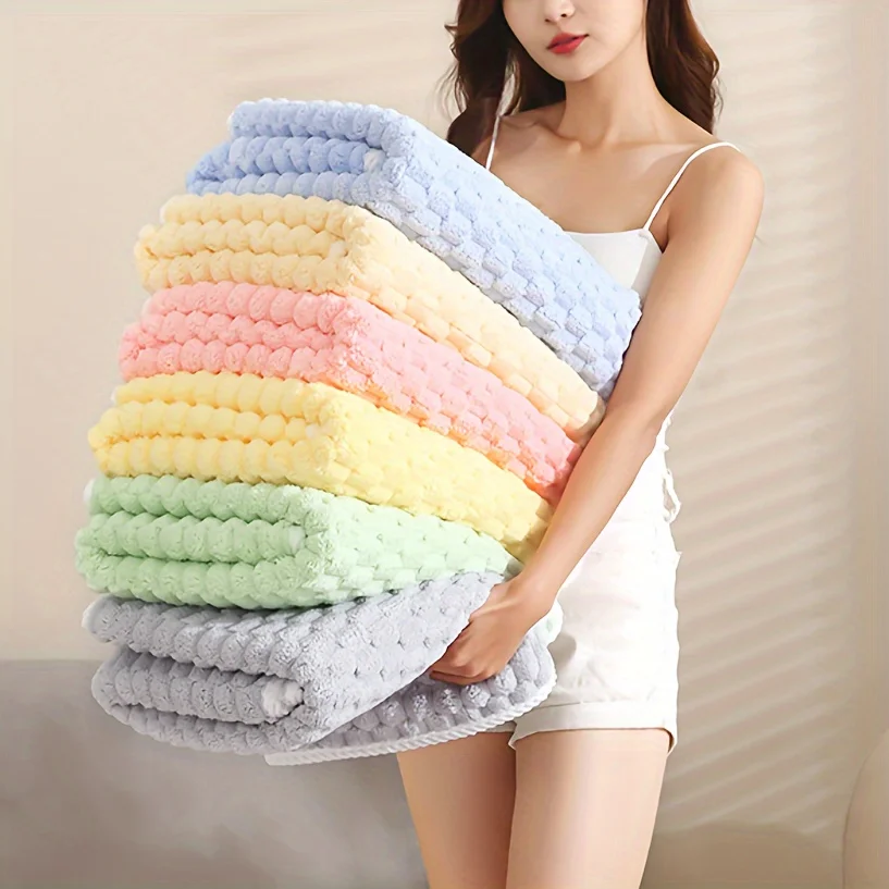 

Quick-Dry Luxury Microfiber Bath Towels Ultra Absorbent & Soft Waffle Weave Quick Dry For Spa Gym Travel 90X170cm