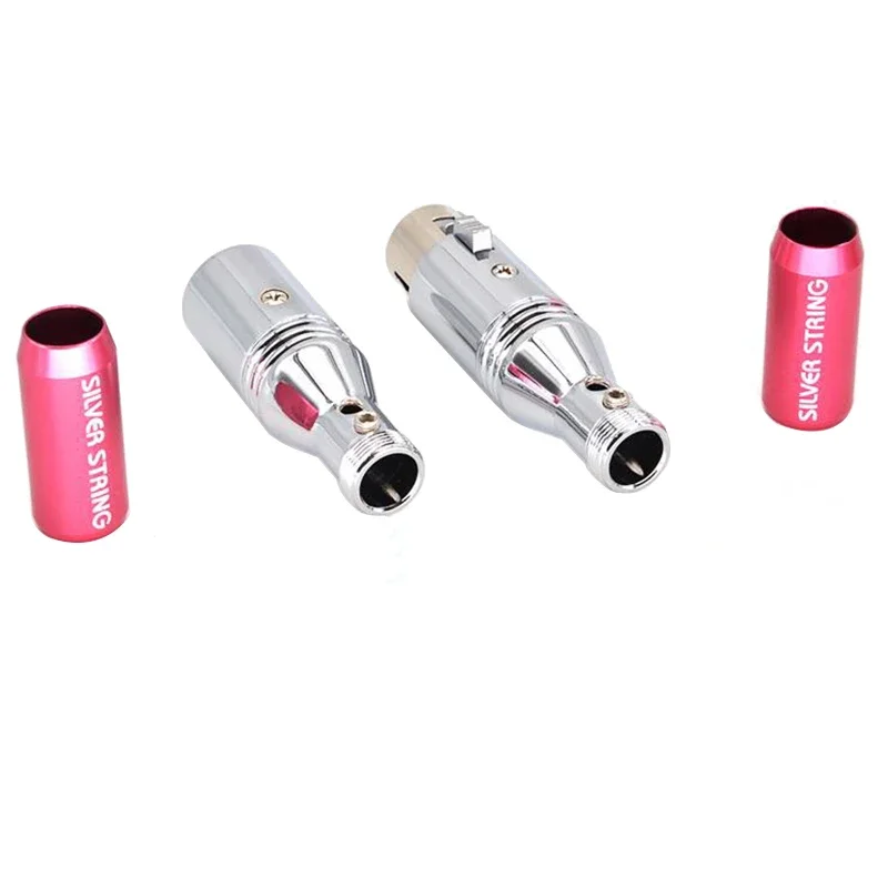 HiFi placcato rodio 3 pin spina XLR maschio femmina adattatore microfono audio bilanciato cavo amplificatore connettore microfono