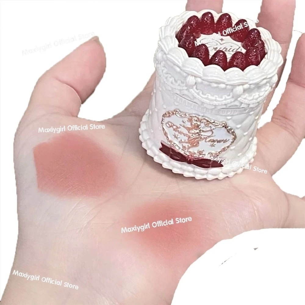 フラワーノウズ ストロベリー キューピッド ケーキ 缶入りリップ マッド ミスト 口紅 保湿 ベルベット マット ティント リップ クリーム