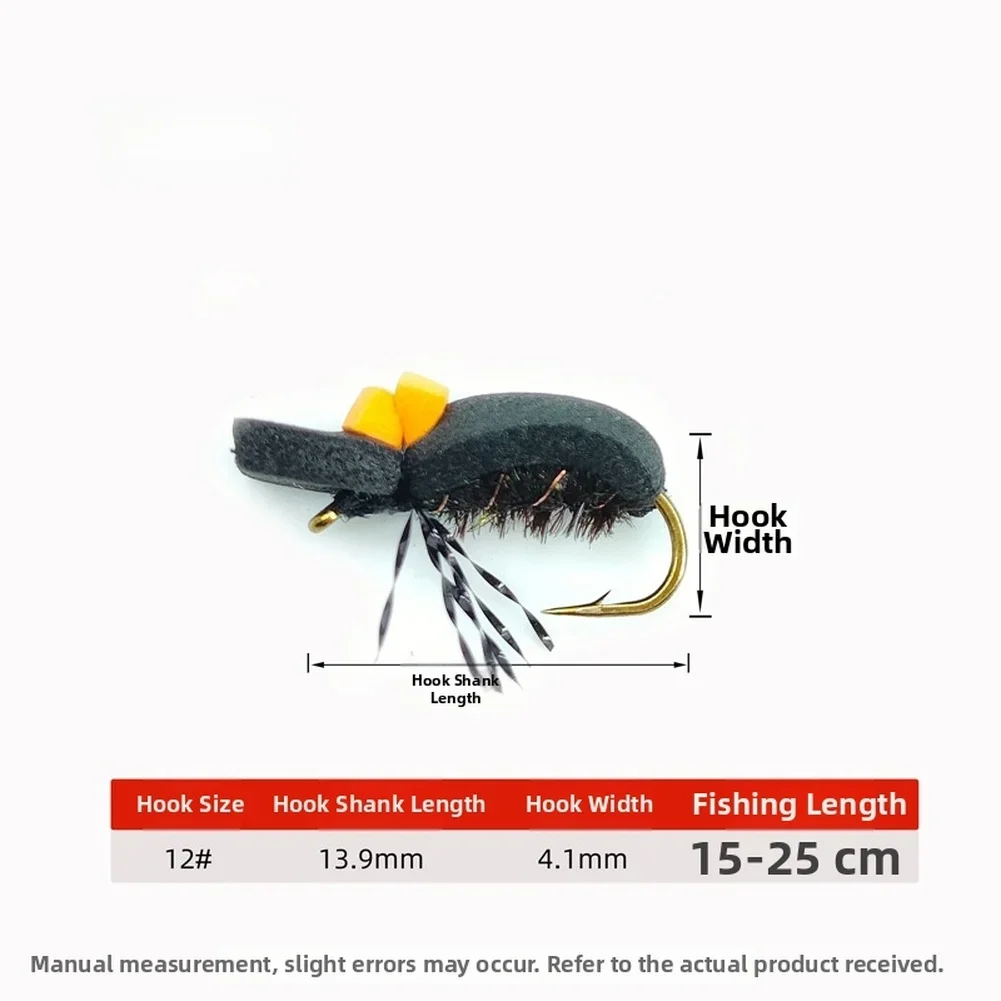 Foam Dry Lure Set 5 Count for Trout Bass Fishing with Stability and Spiral Reflective Thread for Better Attraction