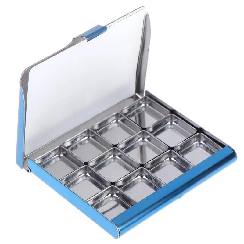 Portable Magnetic Watercolor Box 12 Grid 0.5ml Empty Pigment Tray Palette for Kids Art Drawing Activities