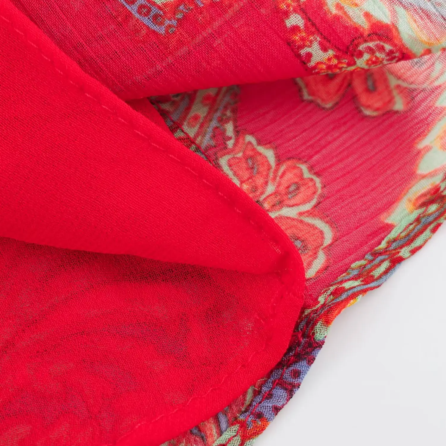 TFMLN Damenrock Zweiteiler-Set, Neckholder-Top mit Rüschen, Hochtaillierter Midirock mit Gürtel, Sommeranzug mit Paisley-Print – Detail 9