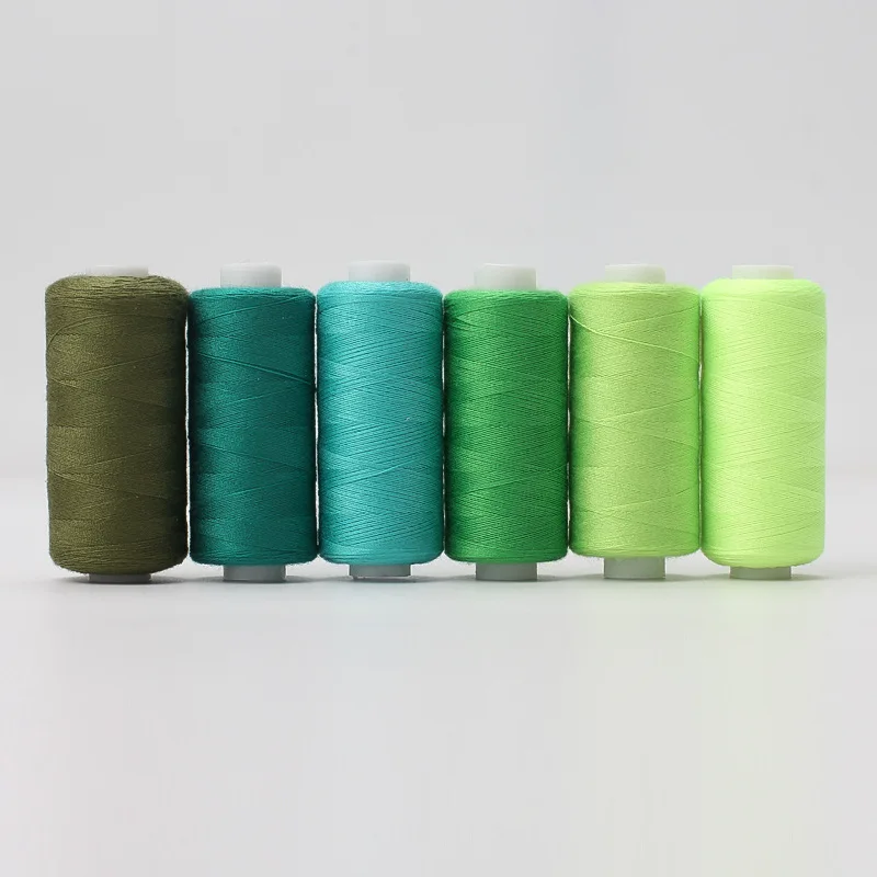 Household Multi-Color 402 Sewing Thread Hand Sewing Diy Polyester Thread Sewing Accessories Embroidery Spools Stitch 6PCS/Set