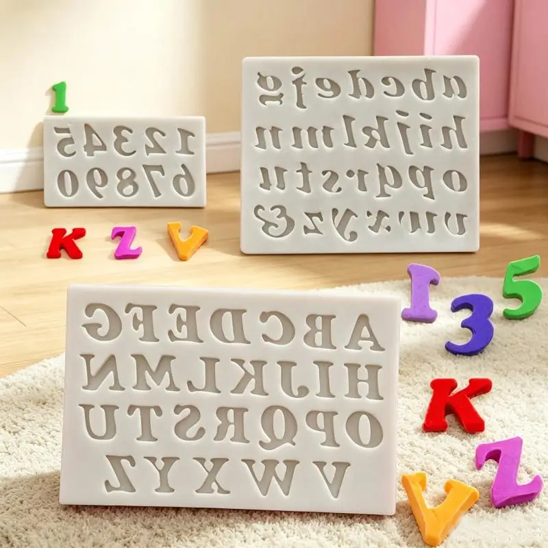 1Pcs Alphabet Number Silicone Mold Cake Decorating Tools DIY Letter Number Fondant Chocolate Jelly Candy Pastry Baking Mould