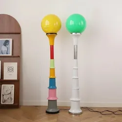 Macarons Floor Lamp Roman Column Floor light for Living Room Study room Bedroom Retro Art Candy standing lamp Coloured light