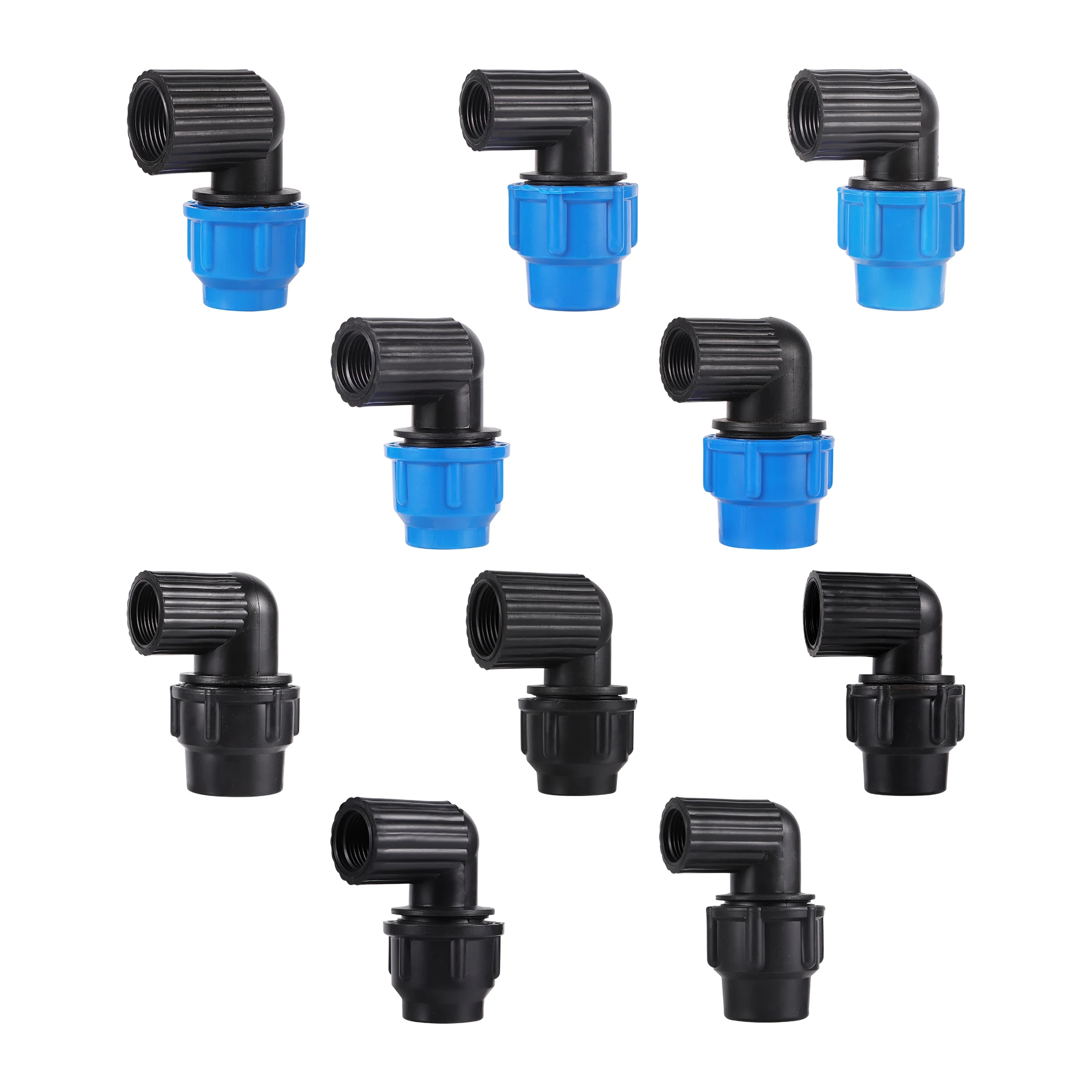 20/25/32mm 90 Degree Reducing Elbow Water Connector PE Pipe PVC Pipe Connector Agricultural Irrigation PE Pipe Fittings