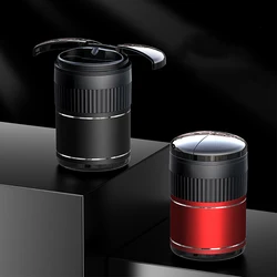Car Smart Ashtray Automatic USB Rechargeable Smokeless Light-Sensitive Mirror Ashtray With Cover