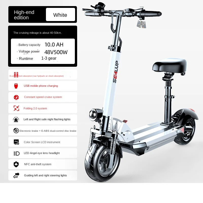 48V Q8 Electric Bicycles  Electric Scooter Substitute Driving Mountain Bike Foldable E-Bike