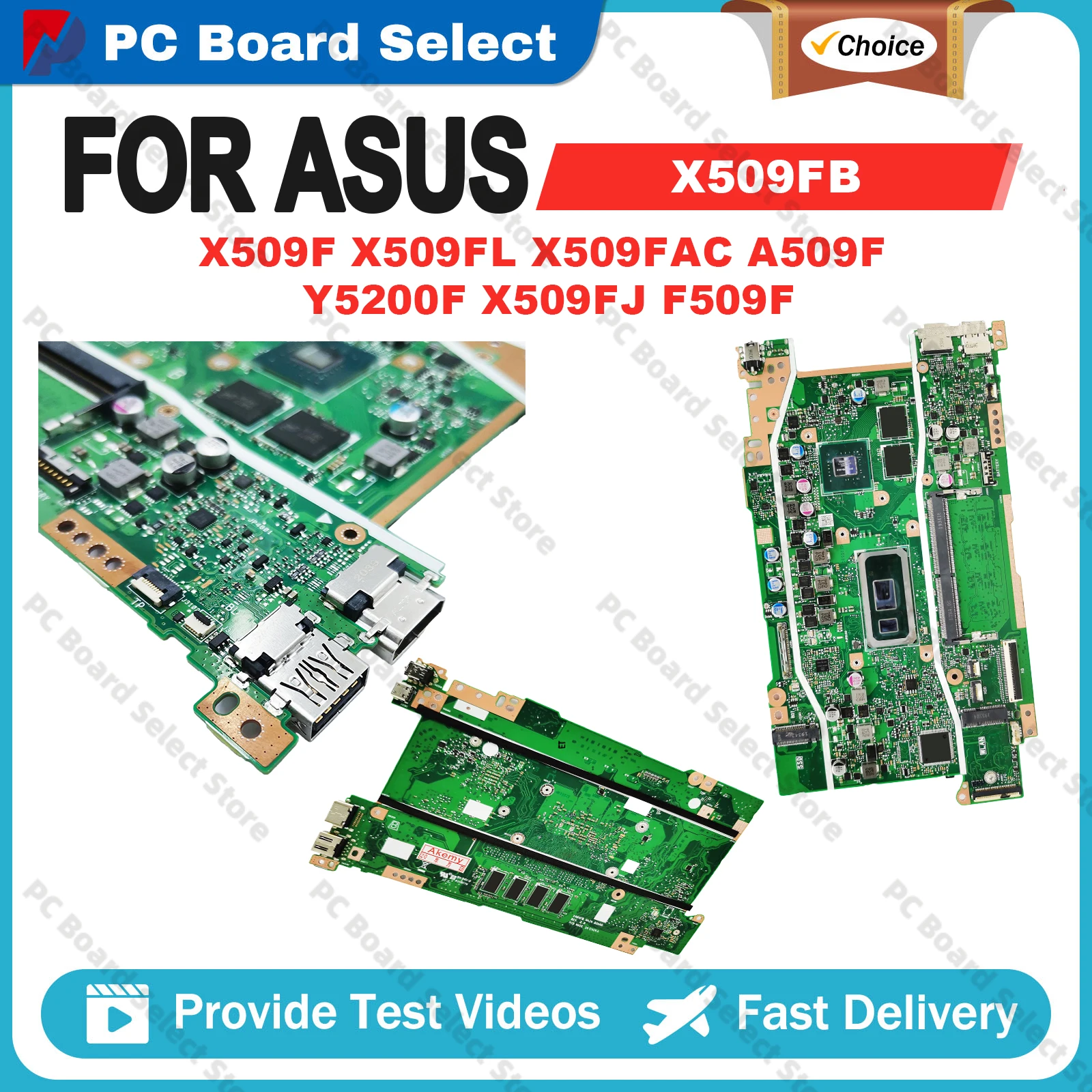 X509FB Laptop Motherboard For ASUS X409FB X409FA X509FA F409F F509F A509F X409FJ X409FL X509FL X509FJ Mainboard W/ I3 I5 I7 CPU