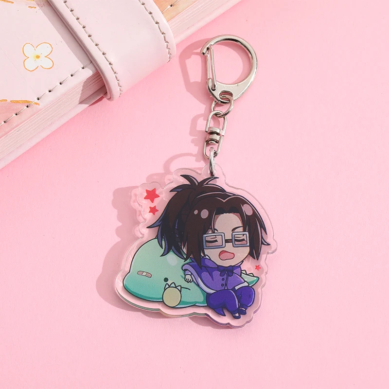 Cartoon Anime Lilo and Stitch Pendant Keychains Holder Car Key Chain Key Ring Mobile Phone Bag Hanging Jewelry Attack On Titan