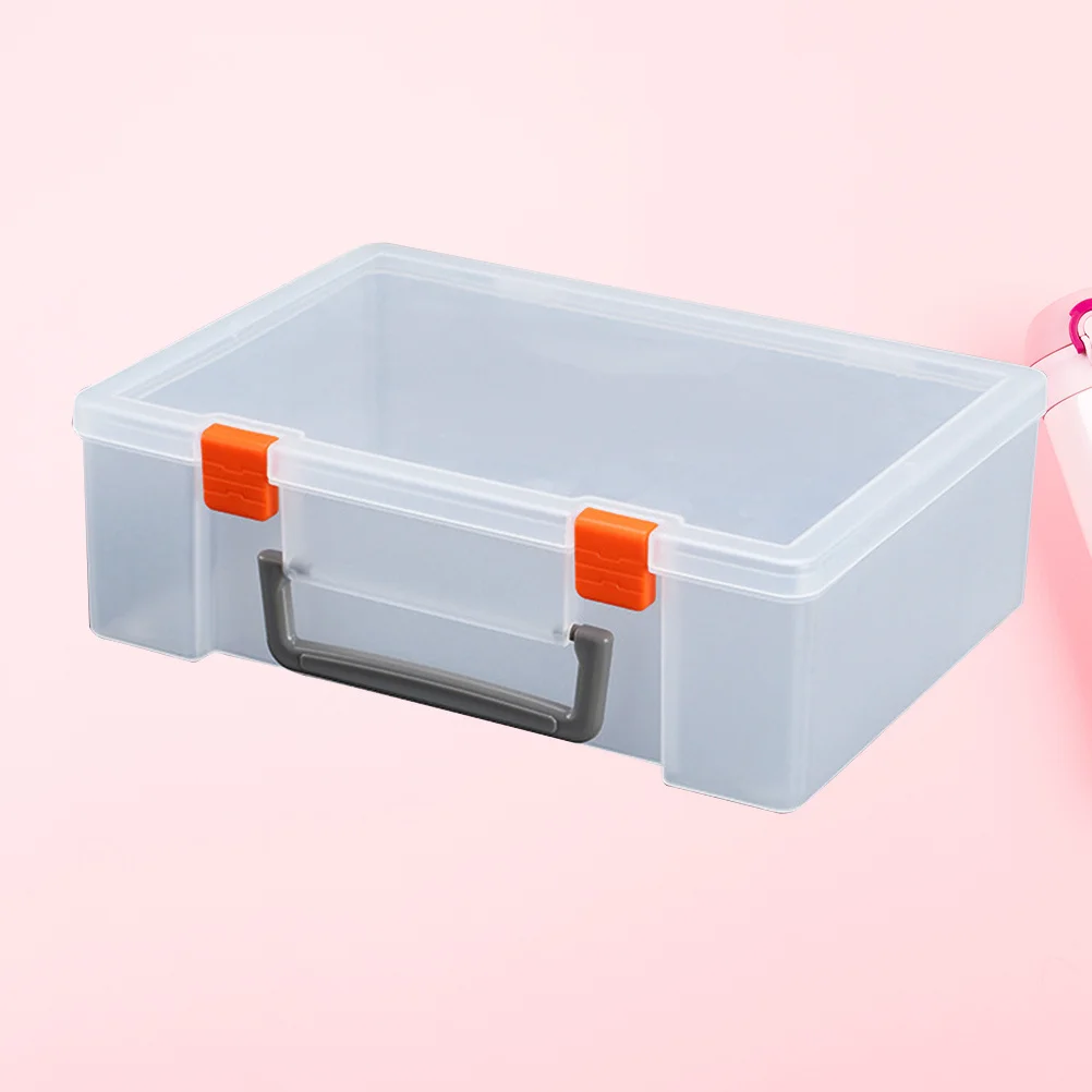 

Long Rectangular Plastic Storage Case with Snap Closure Heavy Duty Portable for Sorting Small Items Home Office Travel Use