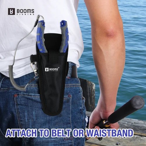 Imagen 2 del producto Booms Fishing-anzuelos de punta larga de acero al carbono, alicates de anillo dividido con funda para equipo de pesca de agua salada, 23cm