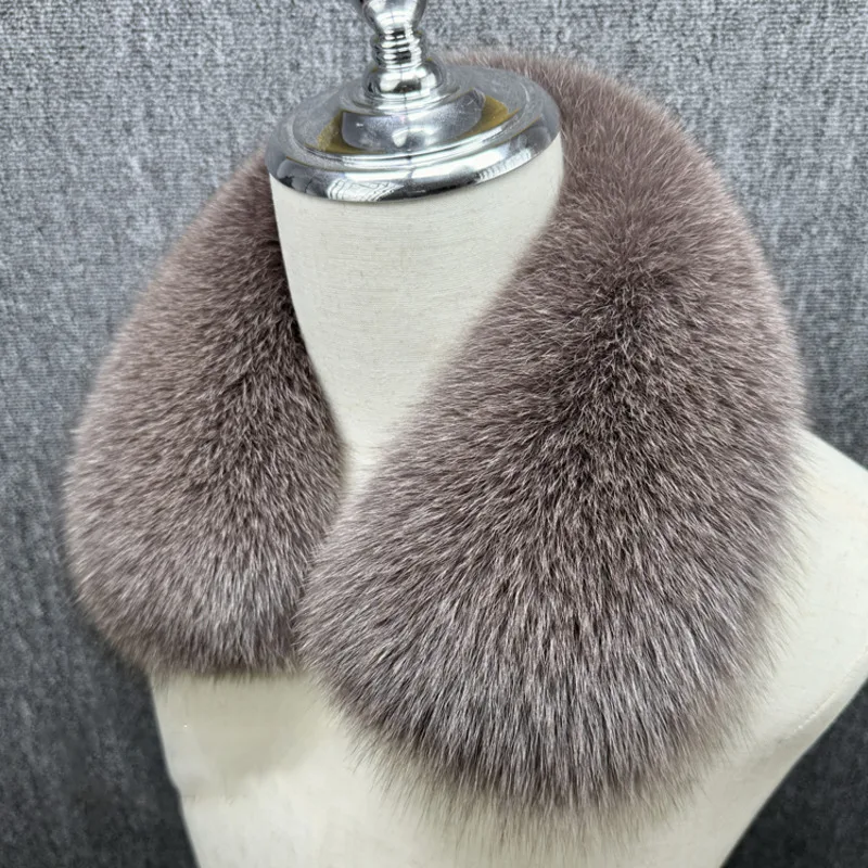 

Genuine Fox Fur Collar Oversized Square Collar Scarf Hat Strip Fur Colla Natural Fur Shawls Furry Fur Scarf Jacket Coat Decor