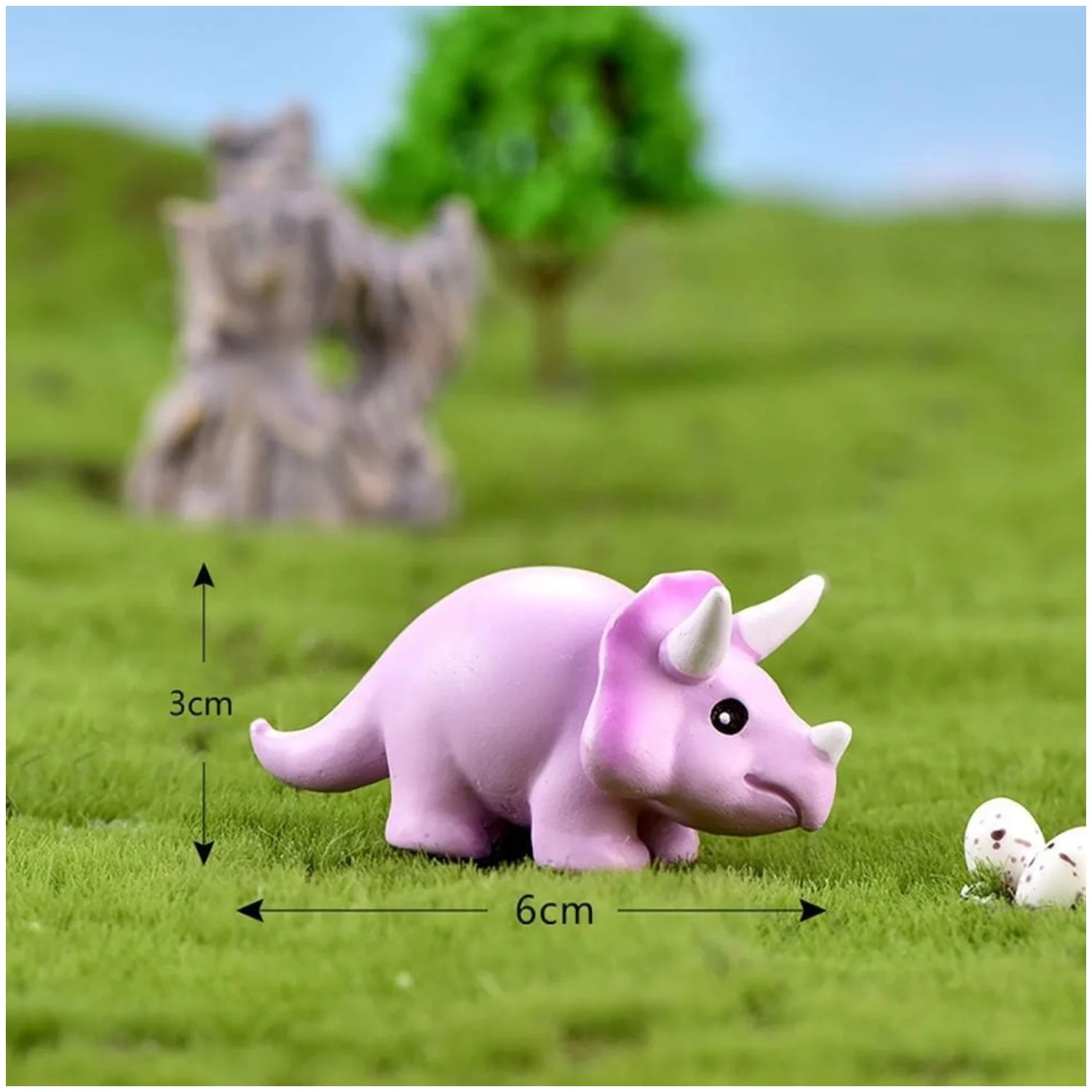 Resin Dinosaur Cake Toppers 8Pcs Miniature Dinosaur Toy Collection Playset for Succulent Planter Moss Landscape DIY Decor