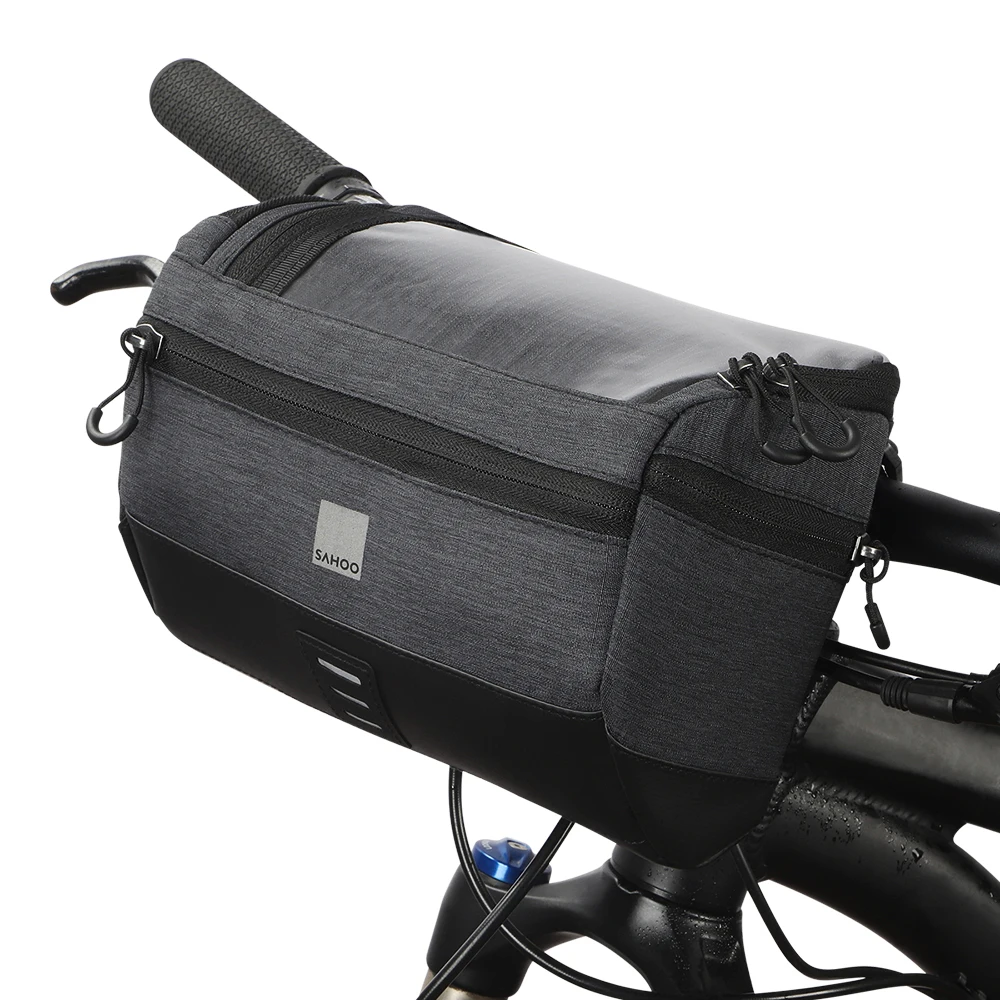 

Bike Handlebar Bag Road Bike Front Frame Bag 6INCH Touchscreen Phone Holder