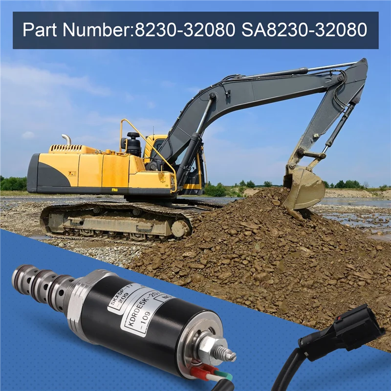Trwałe części do koparek Durable-8230-32080 SA8230-32080 EC210 EC210B, elektrozawór pompy hydraulicznej do koparek Volvo EC290 240