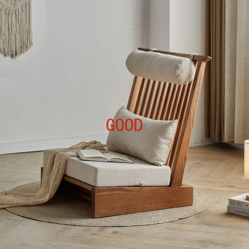 

Lounge Sofa Chair Recliner Simple Living Room Balcony Wooden Lounge Chair