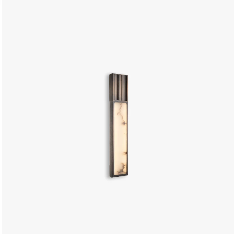 

Postmodern simple light luxury designer long creative marble wall lamp living room art minimalist sales department bedside lamp