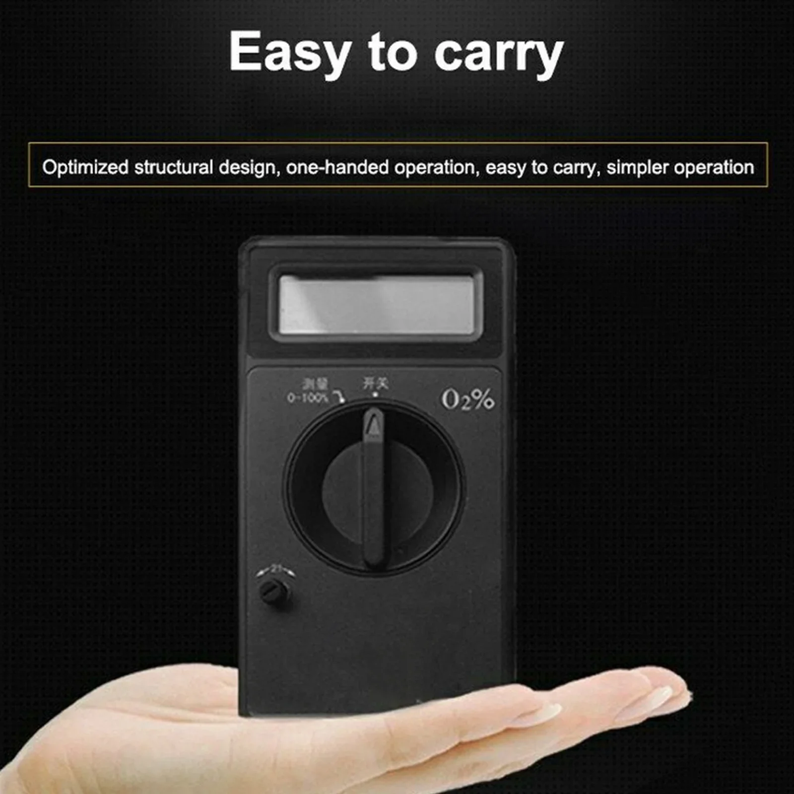 Oxygen Analyzer Professional Portable O2 Oxygen Concentration Meter Detector CY-12C Gas Analyzer Measuring Instrument Tester