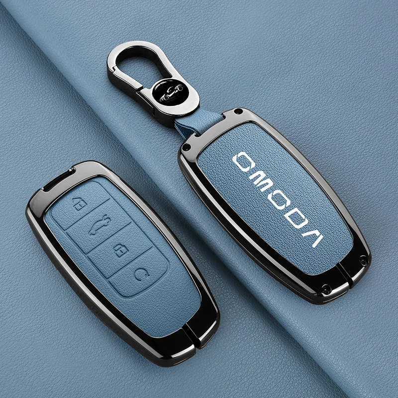 

Zinc Alloy Leather Car Key Case Cover Protection Shell For Chery Omoda 5 C5 7 8 Pro Jaecoo J6 J7 J8 Phev Keychain Accessories