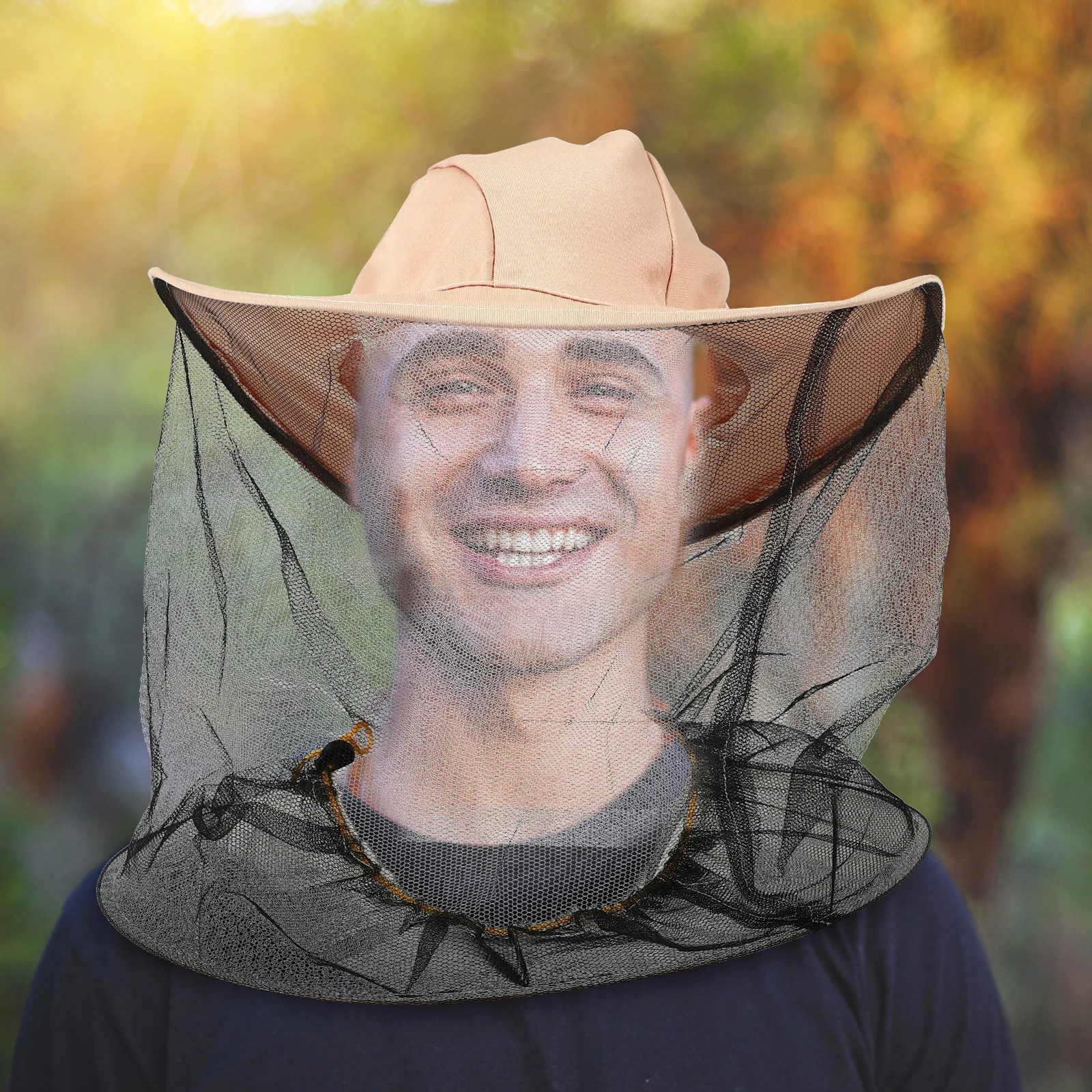 

Anti-Bee Hat Lightweight Foldable Uv Protection For Face Neck Outdoor Travel Fishing Hiking Beekeeping Double-Ring