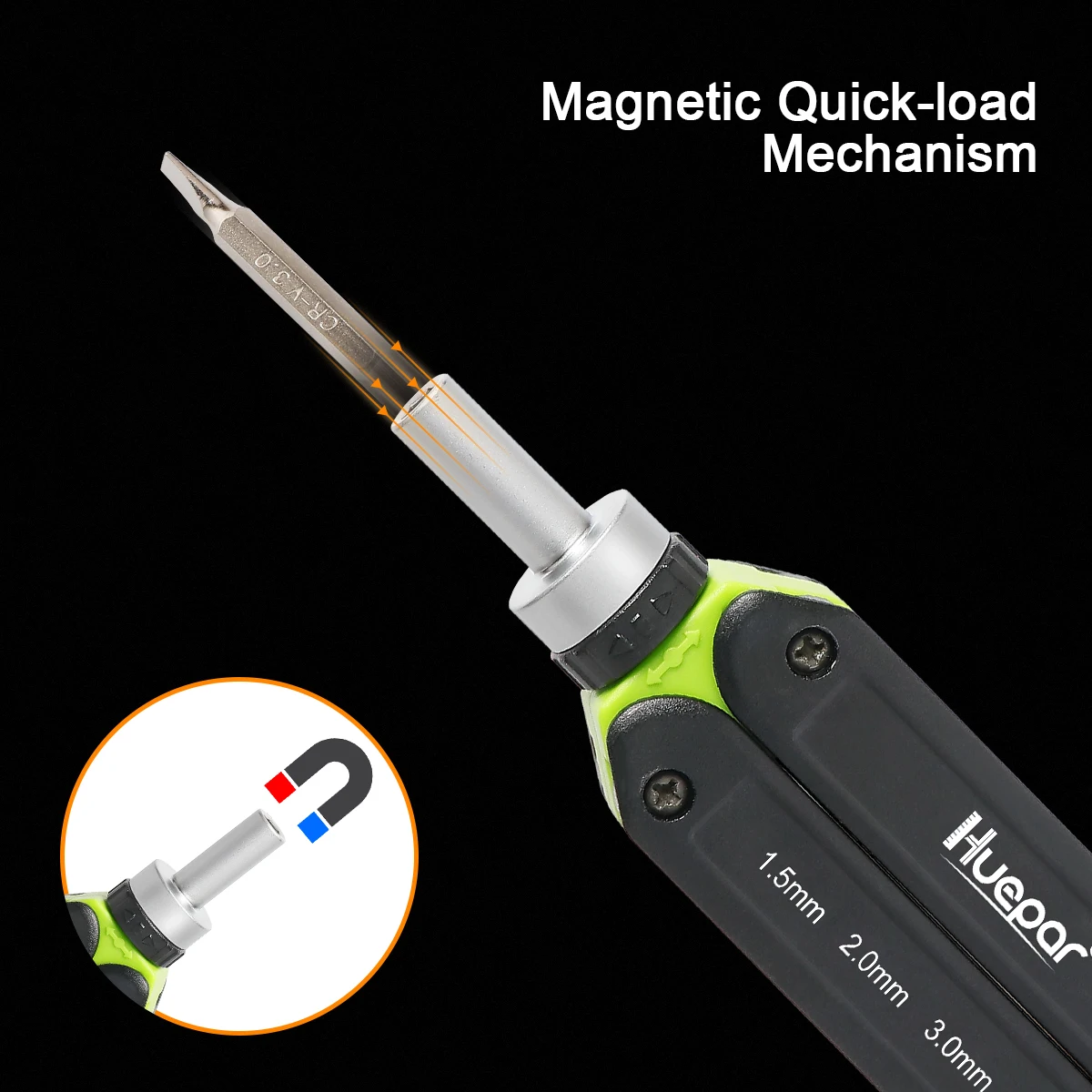 Huepar 8-IN-1 Precision Screwdriver Magnetic Quick-Load Mechanism Multi-Bit Tools Kit For Phone IPad Camera Watch Tablet PC DIY