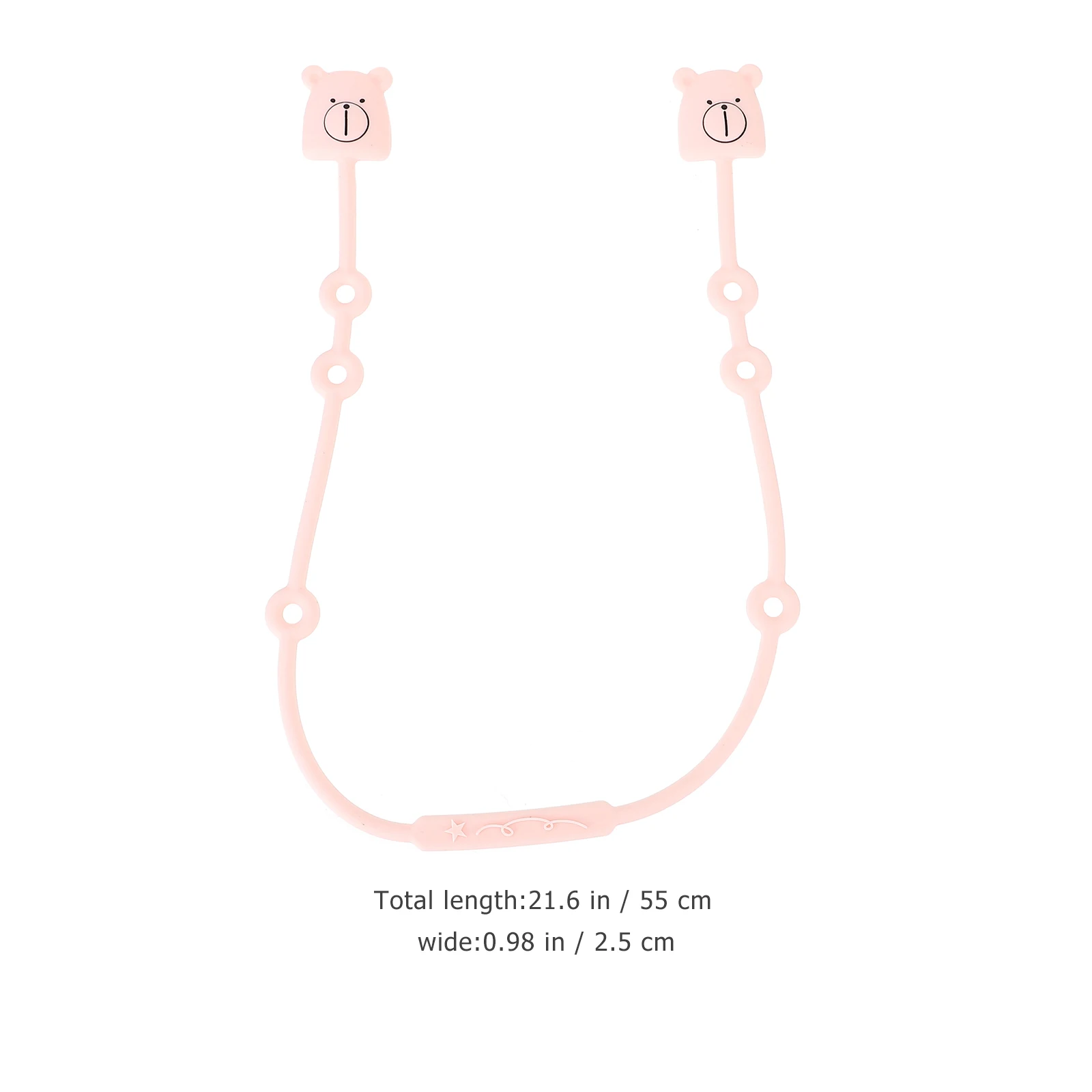 

Pacifier Safety Straps Stretchable Washable Baby Teeth Growth Silicone Chain Clips Teether Holder Compatible Highchair Pram
