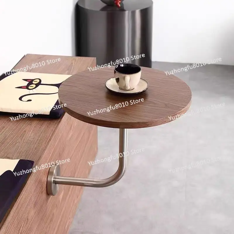 Wall-Mounted Cafe Table Round Side Table for Bakeries Coffee Shop Corner Desk Space-Saving Bar Storage Rack Bistro Wall Tables
