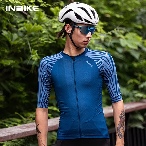 Imagen 2 del producto Inbike-Camiseta de ciclismo de manga corta para hombre, transpirable, para ciclismo de montaña, para exteriores, de verano