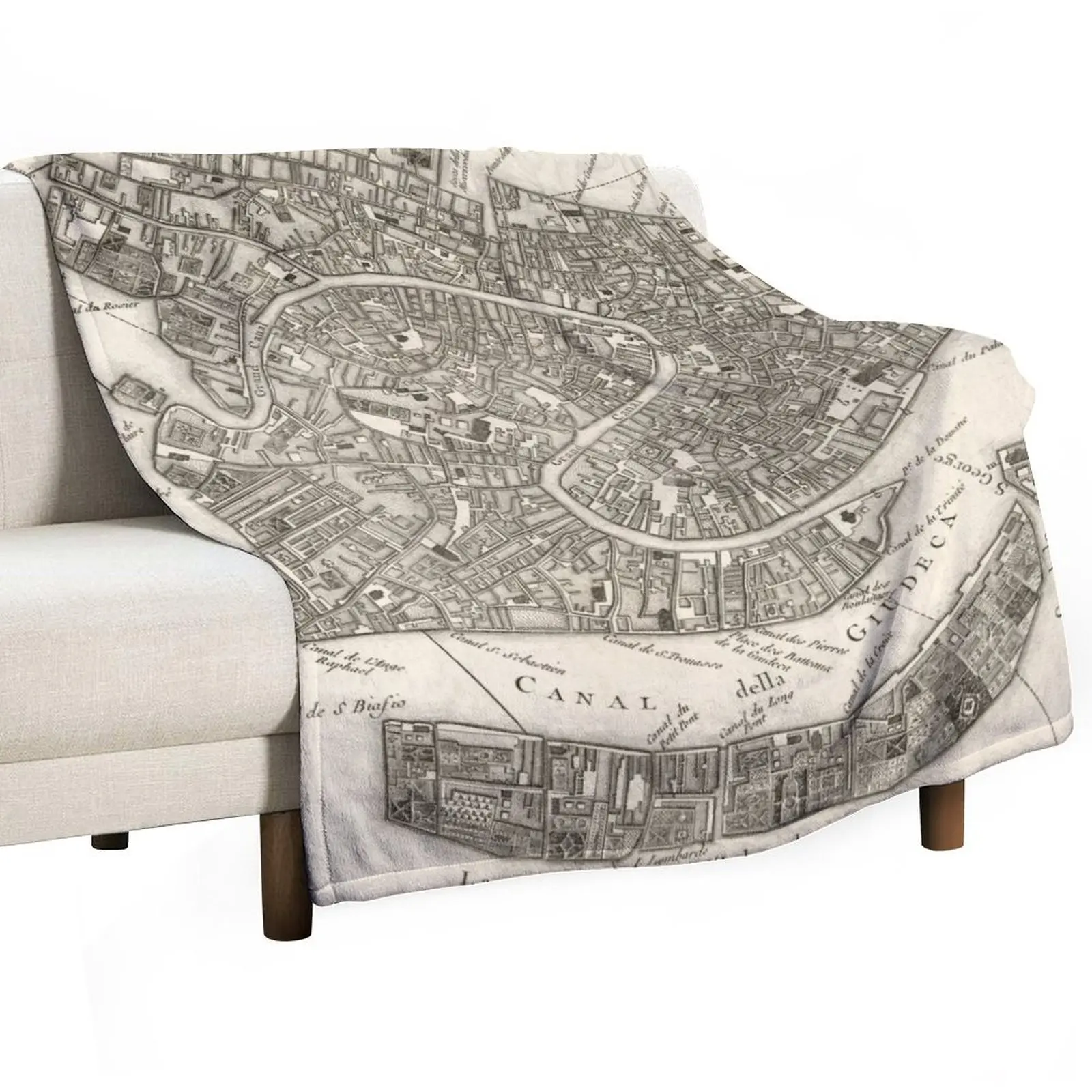 

Map of Venice - 1764 Throw Blanket Baby Winter beds Single Beautifuls Blankets