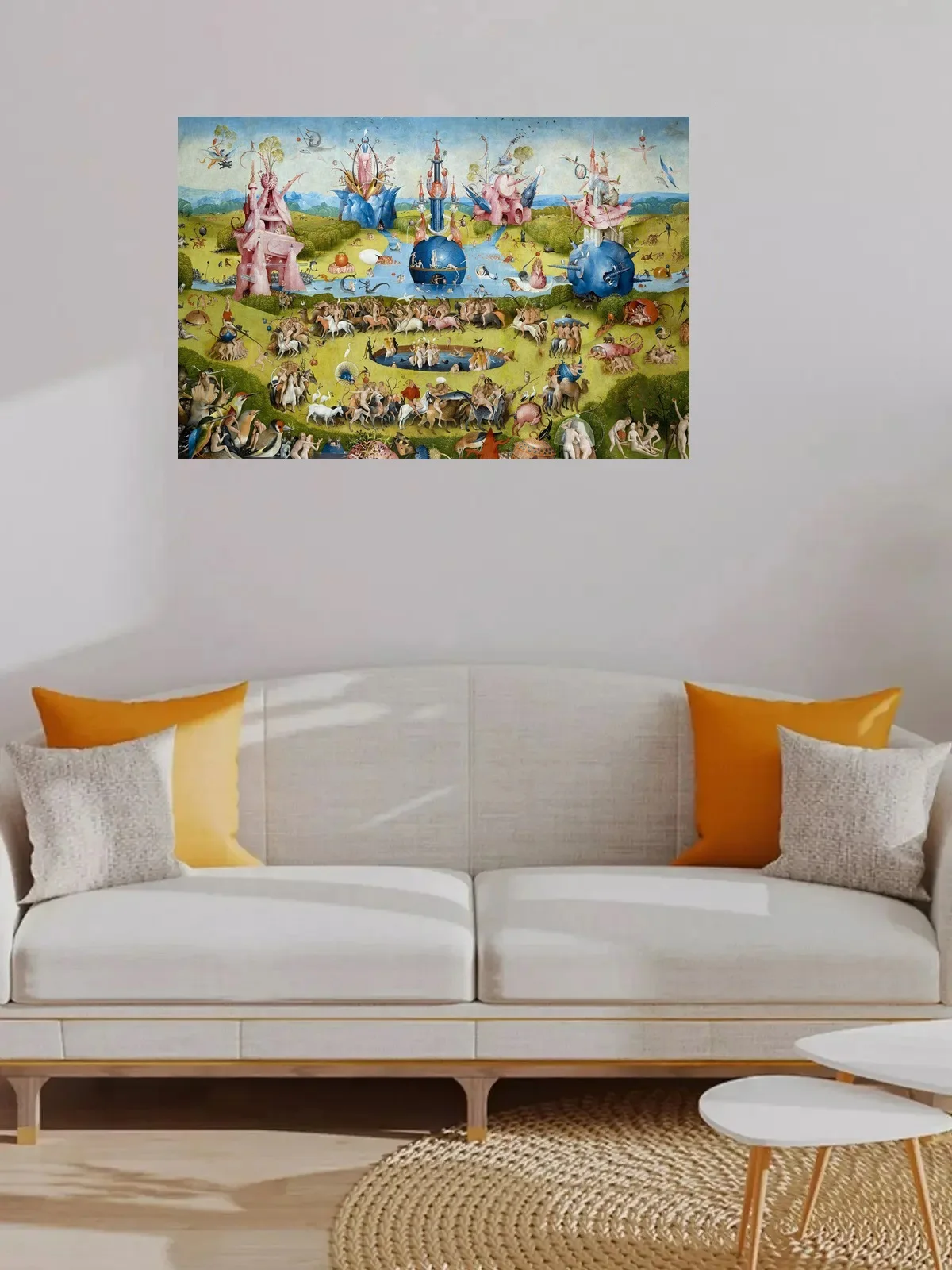 The Garden of Earthly Delights by Jeroen Bosch, Print Art Canvas Poster,Living Room Decor, Home Wall Picture