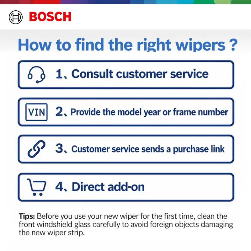 Bosch boneless Cars wiper blade For Tesla Model Y Model 3 Model S Model X Silent Spray Wipers