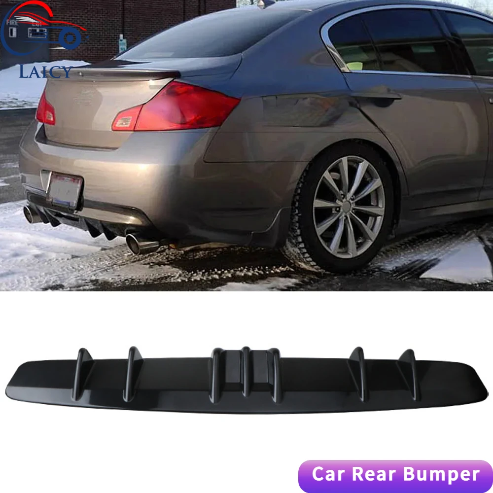 LAICY 84CM For Infiniti G35 G37 Car Rear Diffuser Fin Bumper Lip Splitter Spoiler Chassis Deflector Lip Kit Modified Styling