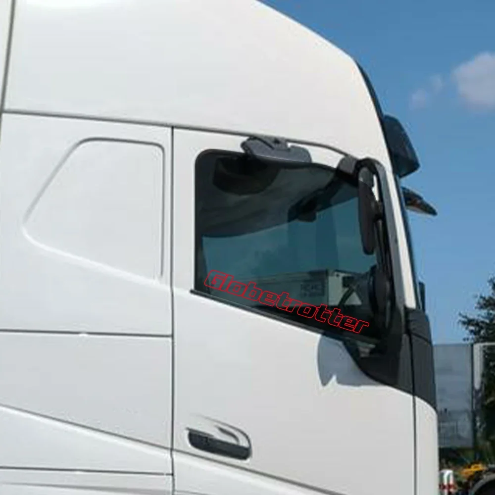 2 قطعة Globetrotter شاحنة الجانب نافذة ملصقات السيارات لفولفو FH HGV الفينيل ديكور الشارات الثقيلة شاحنة كبيرة ضبط السيارات اكسسوارات