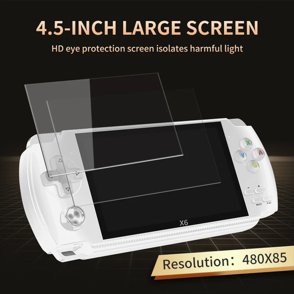 X6 Handheld Game Console With 10000+ Classic Games 1200mAh Rechargeable Battery Ideal Gift For Kids Game Player