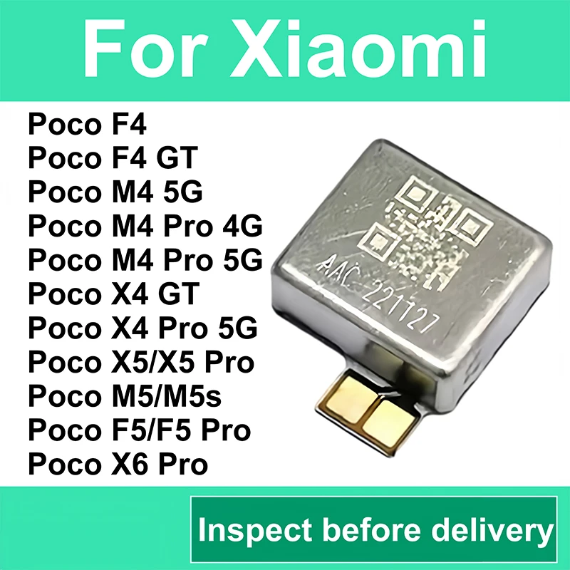 Cell Phone Vibrator Module Use For Xiaomi Poco F4 X4 GT M4 Pro 4G 5G M5s M5 X5 F5 X6 Pro Motor Vibration Replacement Parts