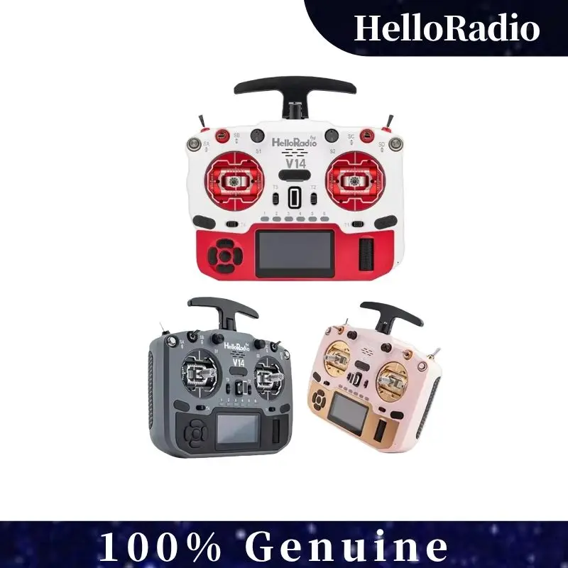 HelloRadio V14 MAX R9 PRO ELRS Linkersender 24 GHz FPV Drohne Open Source Metall Gimbal Verstellbarer Stick Mehrfarbig