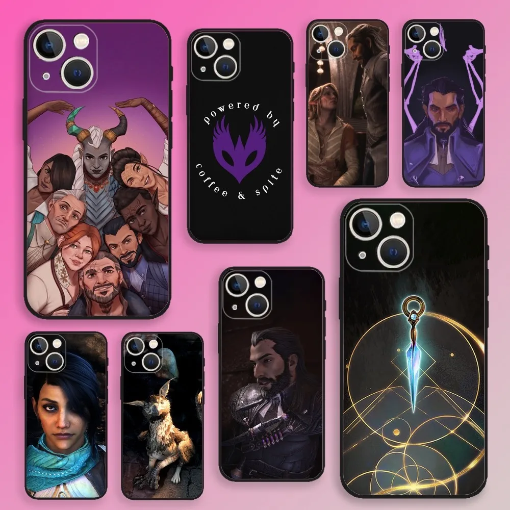 Dragon Age Veilguard Phone Case For iPhone 16,15,14,13,12,11,Plus,Pro Max,XS,X,XR,SE,Mini,8,7 Soft Silicone Black Cover