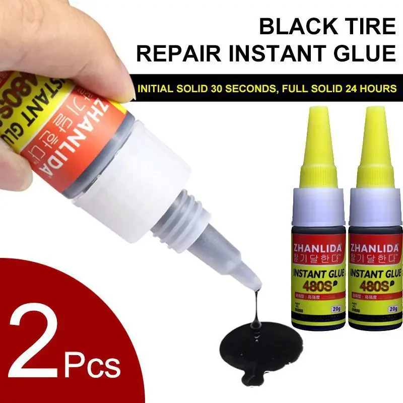 

480S Tire Repair Instant Glue Rubber Adhesives Black Glue Fast Caulk Repair Seal Tyre Sealant Bike Car Motorcycle Repair Tools