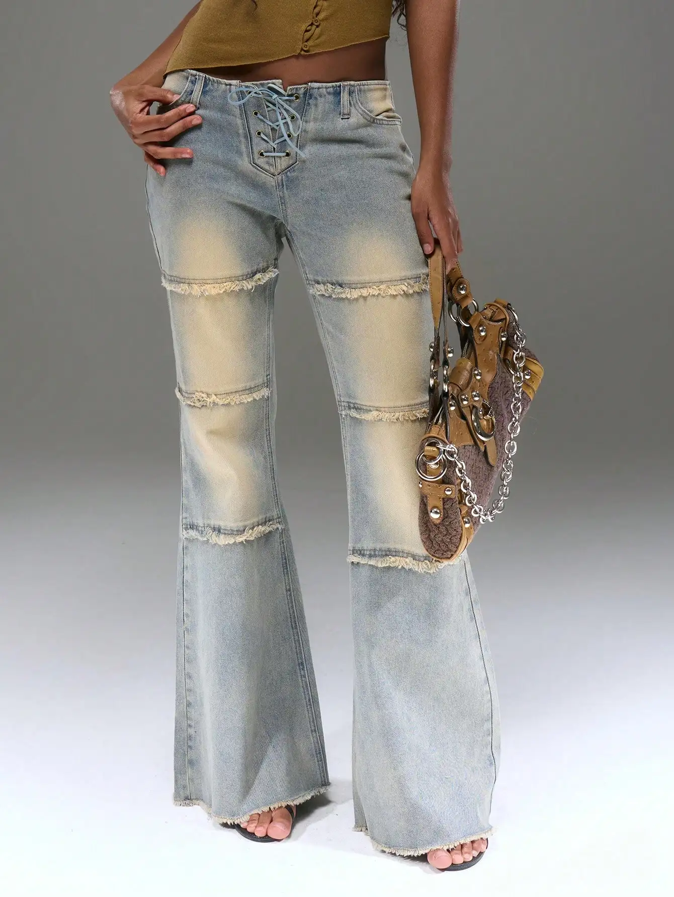 

European style American retro Micro flared jeans for women New 2025 model High-waisted Slimming fit Slimming effect